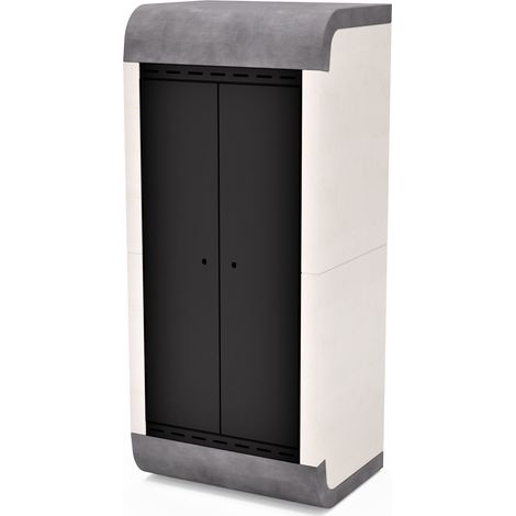 TUOZI - Module latéral SUD STALL pour Barbecue en Béton Préfabriqué (Blanc, gris, noir - 81 x 60 x 60 cm) - Usage Extérieur (1/3)
