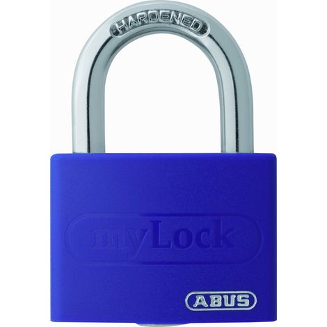 Abus My Lock Inscribable Aluminium Padlock – 40mm Violet, Keyed Alike 6401, T65AL/40, Durable and Customizable Security Lock (1 Unit)