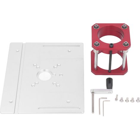 Base élévatrice de Table de routeur 0 à 54mm, avec poignée, planche rabattable en alliage d'aluminium pour le travail du bois, pour Machine de découpage de 64 à 65mm