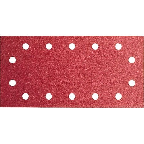 Bosch Set de feuilles abrasives Expert for Wood 10 pces. 14 trous 115x230 mm 60, 120, 180 - 2608605322 (1/4)