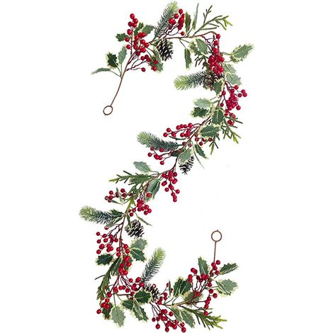 Dekorative Weihnachtsgirlande aus Schaumstoff mit Tannenzapfen, 180 cm, Typ D (1/2)