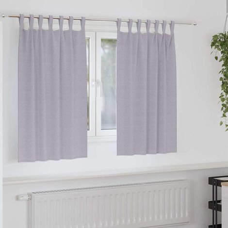 Verdunkelungs-Vorhänge mit Ringen 2 pcs Metallic Grau