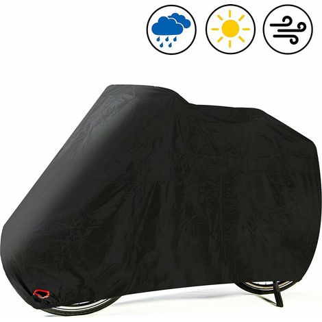 Copertura protettiva impermeabile e antistrappo per biciclette - Super garage per bici con materiale in poliestere rivestito e borsa portaoggetti di alta qualità - (1/5)