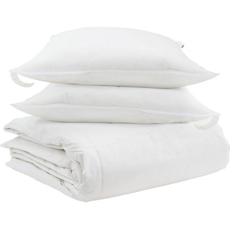 Ensemble de Duvet avec oreiller 3 pcs Blanc Plume de canard (1/5)
