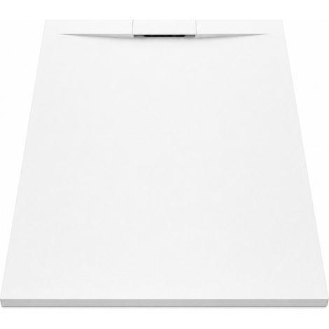 Plato de Ducha de Resina Antideslizante 100x70 cm Incluye Válvula Oculta de Desagüe y Rejilla Color Blanco RAL 9003 (1/5)