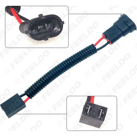 Connecteur de fil pour douille de lampe LED HID automobile avec manchon H8/H9/H11-11 vers douille de lampe H7-21