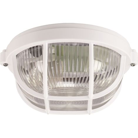 Lámpara de techo hermética 10W E27 IP65 blanca redonda Salto PRO Ideus 04317 (1/2)