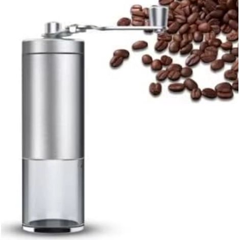 Moulin à café manuel, en acier inoxydable et céramique, pour expresso, cafetière à piston et café filtre, pour une utilisation à la maison et en voyage.-AquaForge (1/5)