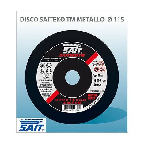DISCO PER TAGLIO METALLI - 230x6,0x22,23 - SAIT A 30 M (1/3)