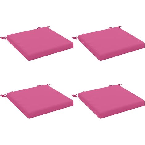 Coussins de siège 4 pièces SOEST 4 pc 100 % polyester Rose vidaXL