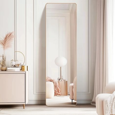 Standing Floor Mirror 160x50cm Full Size Aluminium Mirror (1/5)