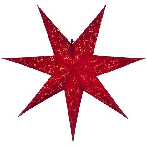 Papierstern -Decorus', handgeschöpftes Papier, rot, Ø 63cm (1/4)