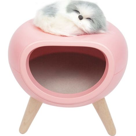 Lampada da notte rosa per bambini con un cane addormentato (1/5)