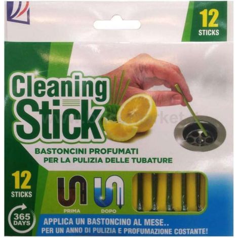 DISGORGANTE BASTONCINI PROFUMATI PER PULIZIA TUBATURE CONFEZIONE 12 PEZZI 01688 (1/5)