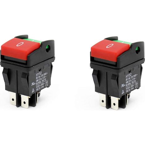 interrupteurs à bouton-poussoir industriels électriques, HY52, pour interrupteur d'appareil mécanique, 4 broches avec voyant lumineux, 125/250 V (1/5)