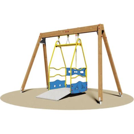 Altalena Grenoble 1030 Giochipark legno piattaforma carrozzine EN 1176 h 245cm (1/2)