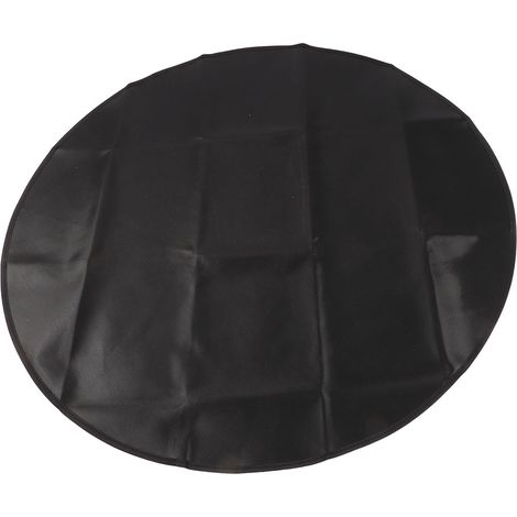 Tapis de sol rond, portable, ignifugé et imperméable, double face, pour barbecue et fumoir, 91 cm (36 pouces), noir (1/5)