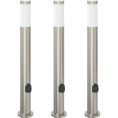 Balizas de luz con toma de corriente 3 uds 80 cm IP44 vidaXL (1/5)
