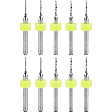 CCYKXA 10 Stück Bohrer 1 mm Wolframkarbid-Drehwerkzeug Schmuck CNC-Gravur Leiterplatte Mikrobohrer