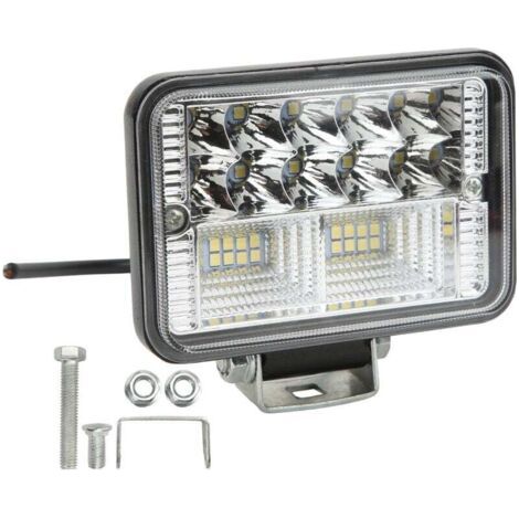 Projecteur LED carré de 4,3 pouces, étanche IP67, résistant aux chocs, dissipateur de chaleur pour camions SUV hors route.