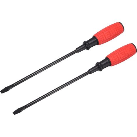 2Pcs SL7 Tournevis À Plat 12.2" Longueur Acier 45 Magnétique (1/5)