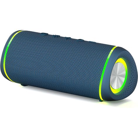 Altavoz Bluetooth portátil de 16 W con efectos de luz, Bluetooth 5.3 e interfaz AUX. Color azul. (1/5)