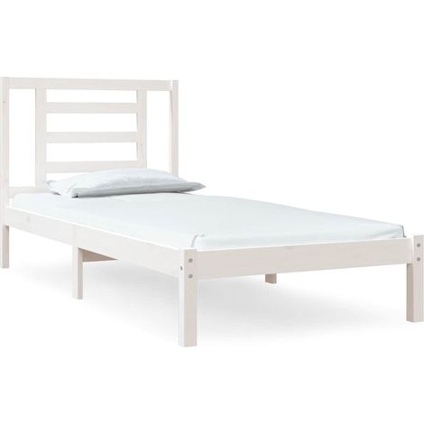 Maison Exclusive - Giroletto senza Materasso Bianco 90x200 cm Legno Massello Pino (1/5)