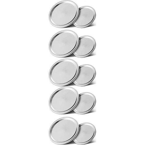 Couvercles Bocaux Mason – Lot 10 – Standard 8,4/7cm – Étanches/Antirouille – Mise en Conserve (1/5)