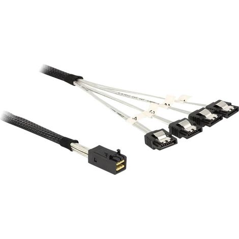 Delock disque dur Câble de raccordement [1x Mini SAS femelle (SFF-8643) - 4x SATA mâle 7 pôles] 0.50 (1/3)