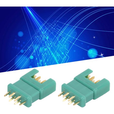13.030 13.031 MPX Grüner, vergoldeter, spritzgegossener Nylon-Sechskantstecker, Ladezubehör für Modellflugzeugbatterien (1/5)