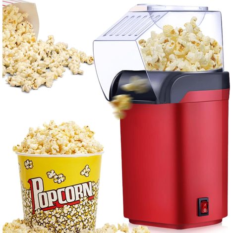 Machine à Pop-Corn à Air Chaud 1200W Sans Huile Ni Graisse Popcorn Maker Électrique en 2-3 Minutes Fonctionnement à Un Bouton Compact avec Cuillère à Mesurer pour Maison et Fêtes (1/5)