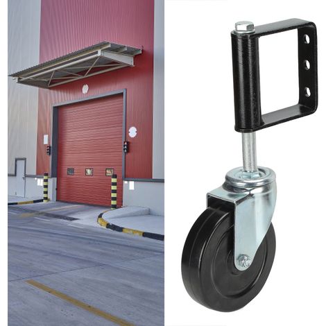 Roues tubulaires en caoutchouc de 5 pouces à ressort, roues à trois trous pour portes, adaptées aux portails de maisons et d'usines. (1/5)