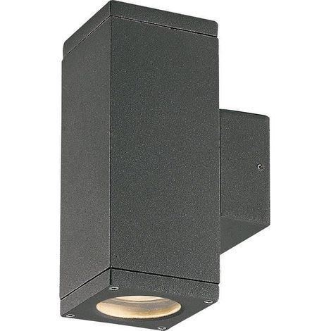 Supporto a parete CUB Square IP54 GU10 2x4.50W up-down Antracite (1/3)