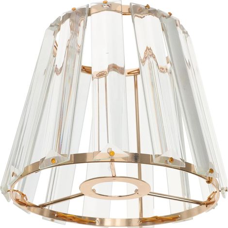 Lampenschirm aus Klarglas für E14-Lampe, 14 x 14 x 15 cm, moderner Lampenschirm mit Augenschutz, ideal für Büro, Wohnzimmer und Schlafzimmer (1/5)