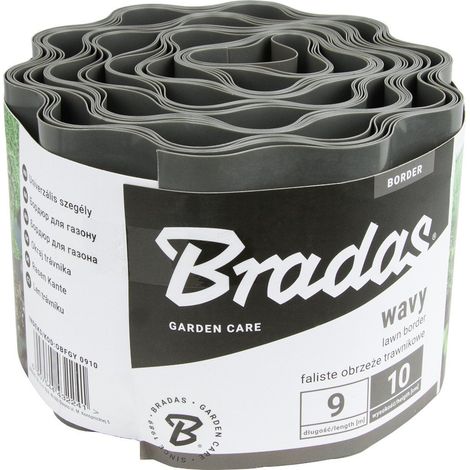 Bordure de pelouse ondulée 9 m x 10 cm grise Bradas (1/2)