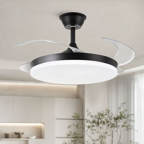 Ventilateur de plafond avec lumière LED, 108cm, moteur silencieux en cuivre, télécommande, variateur intensité et couleur, 72W (1/5)