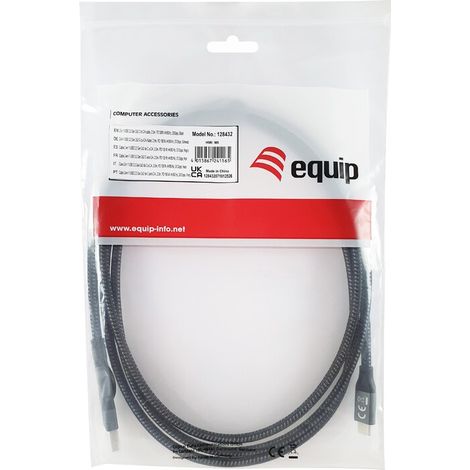 Equip Kabel USB-C3.2-C/A Gen2x2 PD100W St/St  2.00m schwarz (128432)