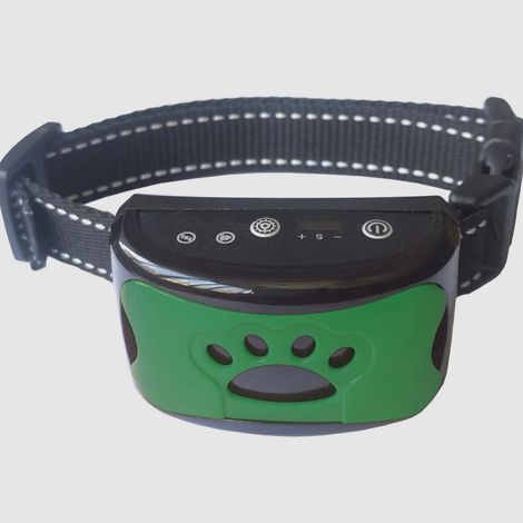 Collier anti-aboiement rechargeable - Pour chien - Modes automatique et vibration - Sensibilité réglable 1 à 7 - Étanche USB - Dressage-Vert (1/5)