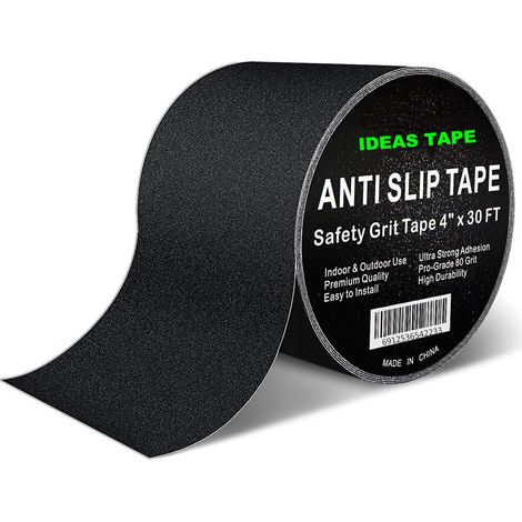 Anti-Rutsch-Klebeband-Aufkleber, 10 cm x 10 m, Anti-Rutsch-Streifen mit Anti-Rutsch-Klebeband für Treppen, Stufen, Bodenbeläge, starkes Anti-Rutsch-Klebeband, Aufkleber