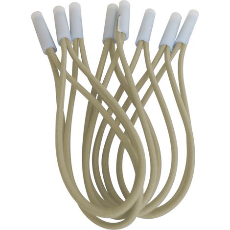Lot de 10 tendeurs sandows Cabiclic avec embout basculant - Beige - Linxor