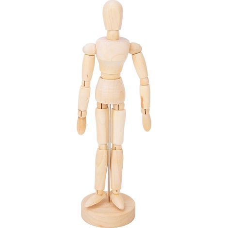 Mannequin en bois 8 pouces articulé pour dessin, figurine d'art avec membres mobiles, jouet d'action éducatif pour enfants (1/5)