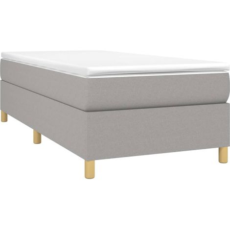 Struttura Letto a Rete a Molle Grigio Chiaro 90x200 cm Tessuto vidaXL