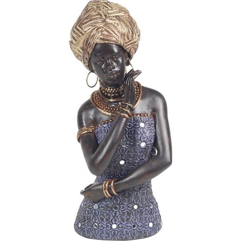 Décoration femme africaine avec turban jaune