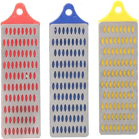 Ensemble de 3 pierres à aiguiser diamantées, outil d'affûtage diamanté, accessoires de couteaux de cuisine pour chefs professionnels (1/5)