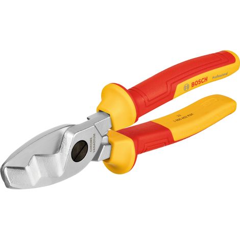 BOSCH 1600A02NF4 Alicates Tijeras cortacables aisladas VDE, 200 mm