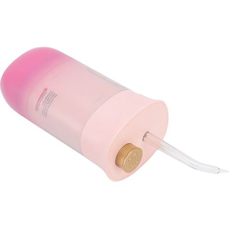 S57 Pink Ausziehbares elektrisches Munddusche-Set, Hochdruck-Munddusche zur Zahnreinigung und Zahnsteinentfernung, wiederaufladbar mit eingebautem Akku