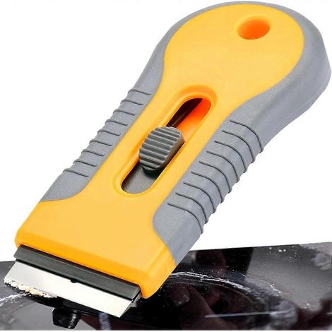 Outil de nettoyage pour four anti-rayures, compatible avec les plaques vitrocéramiques, les portes de four en verre, les vitres et les surfaces peintes. (1/5)