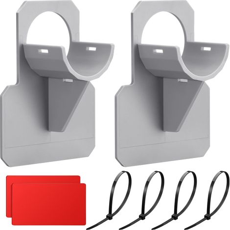 Lot de 2 supports pour tuyaux de piscine (Gris) — Accessoires pour piscines hors-sol, incluant supports de tuyaux, ruban adhésif et 4 colliers de serrage.