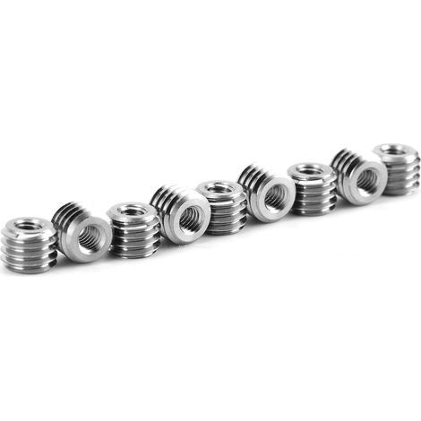 10 inserts filetés en acier inoxydable M4 x 0,7 mm et M8 0,25 pour (1/5)