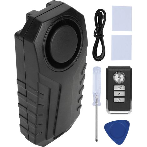 113 dB kabellose Diebstahlsicherung mit Vibrationsalarm und Fernbedienung für Motorrad (1/5)
